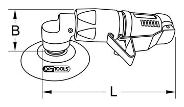 KS Tools Poliermaschine, 2500 max. U/min, (5 tlg), 1/4" Mini-Druckluft-Polierer-Satz, 5-teilig