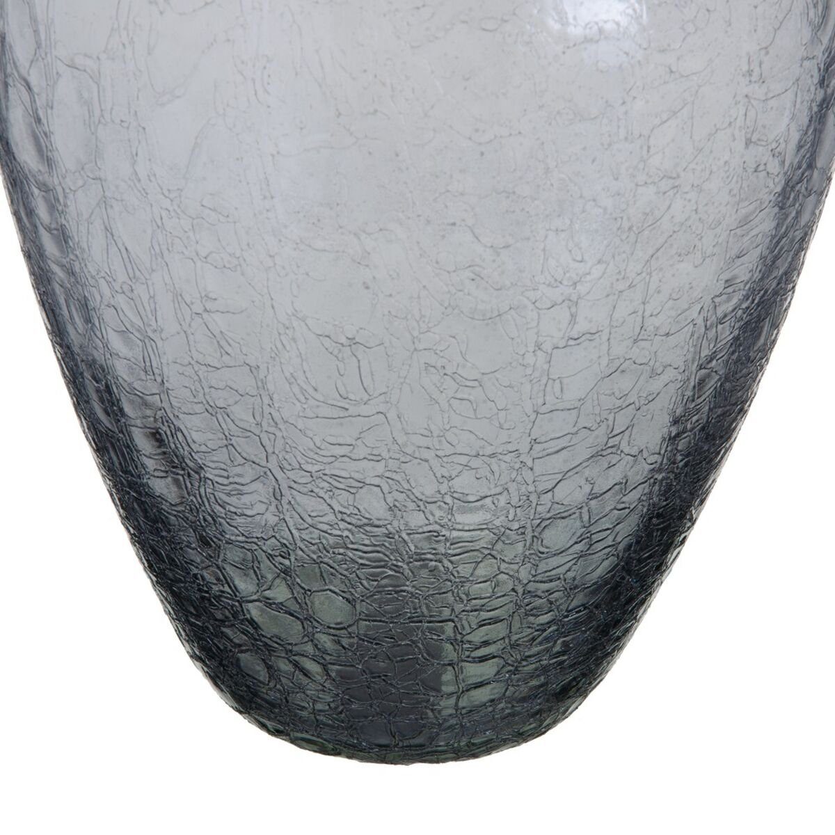 Bigbuy Dekovase Vase Glas Grau 23 x x 47 Silber Metall cm 23