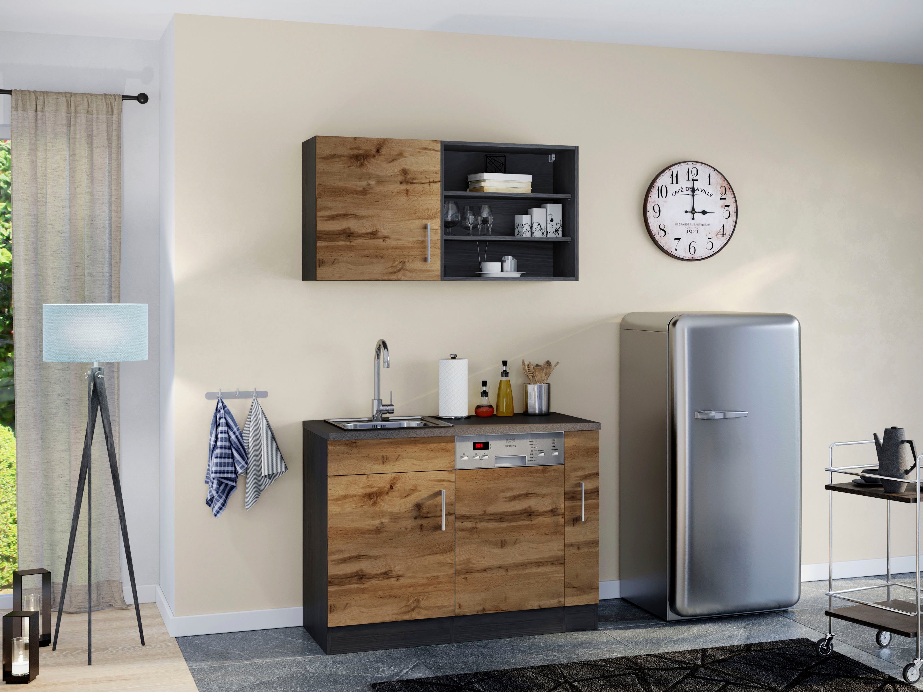 KOCHSTATION Pantryküche "KS-Mali", Breite 110 cm, mit E-Geräten günstig online kaufen