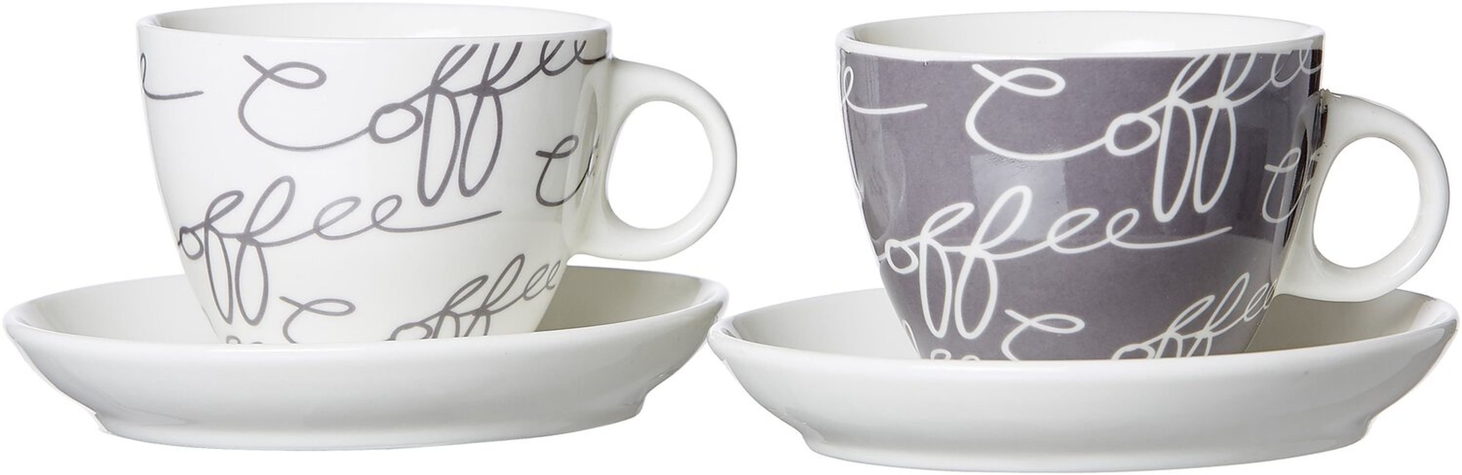 Ritzenhoff & Breker Tasse Porzellan Cappucinotasse Cornello grau 180 ml, Porzellan