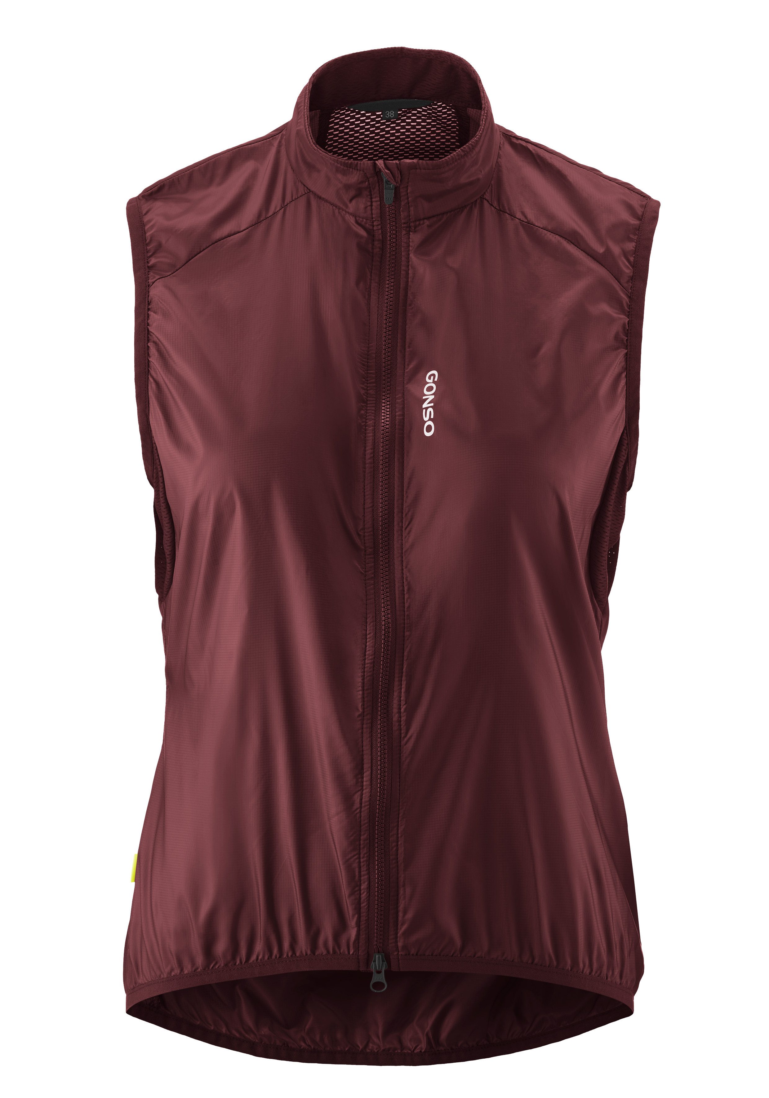 Gonso Funktionsweste Road Vest Wind W Damen Weste, atmungsaktive Radweste, leichte Windweste, Tight Fit