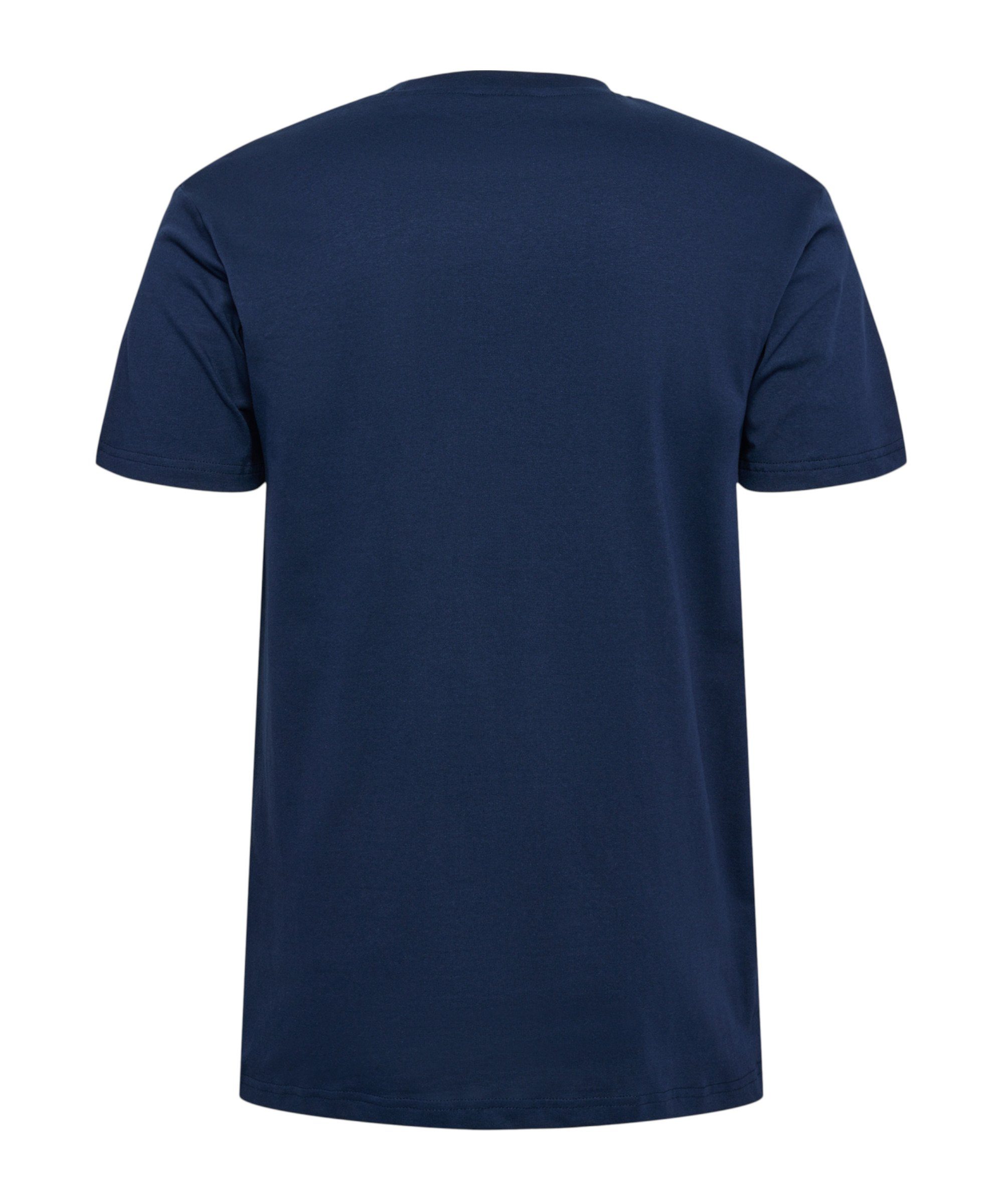 default Blau Graphic T-Shirt T-Shirt hmlACTIVE hummel