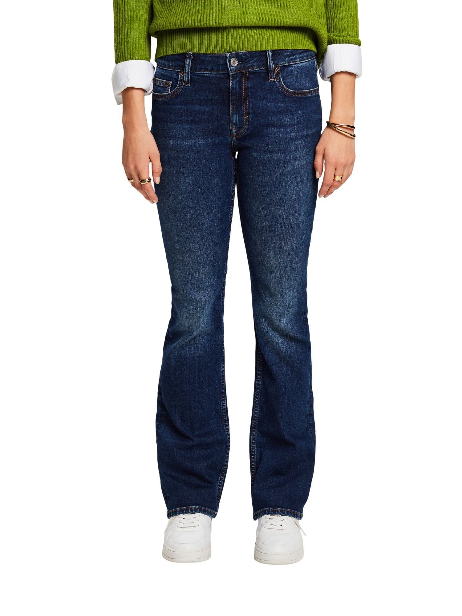 Esprit Bootcut-Jeans Bootcut mittelhohem mit Jeans Bund