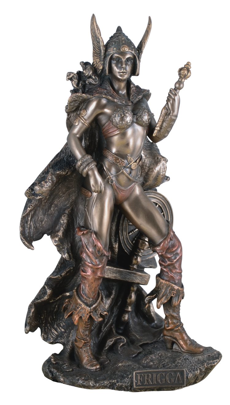 Dekofigur direct Gmbh Vogler Nordische Göttin Odins, Frigga, by von Hand Frau Veronese, bronziert