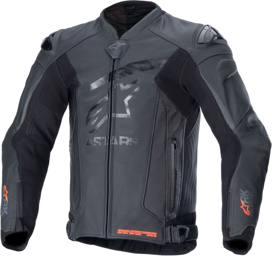 Motorradjacke GP Plus R V4 Rideknit perforierte Motorrad Lederjacke