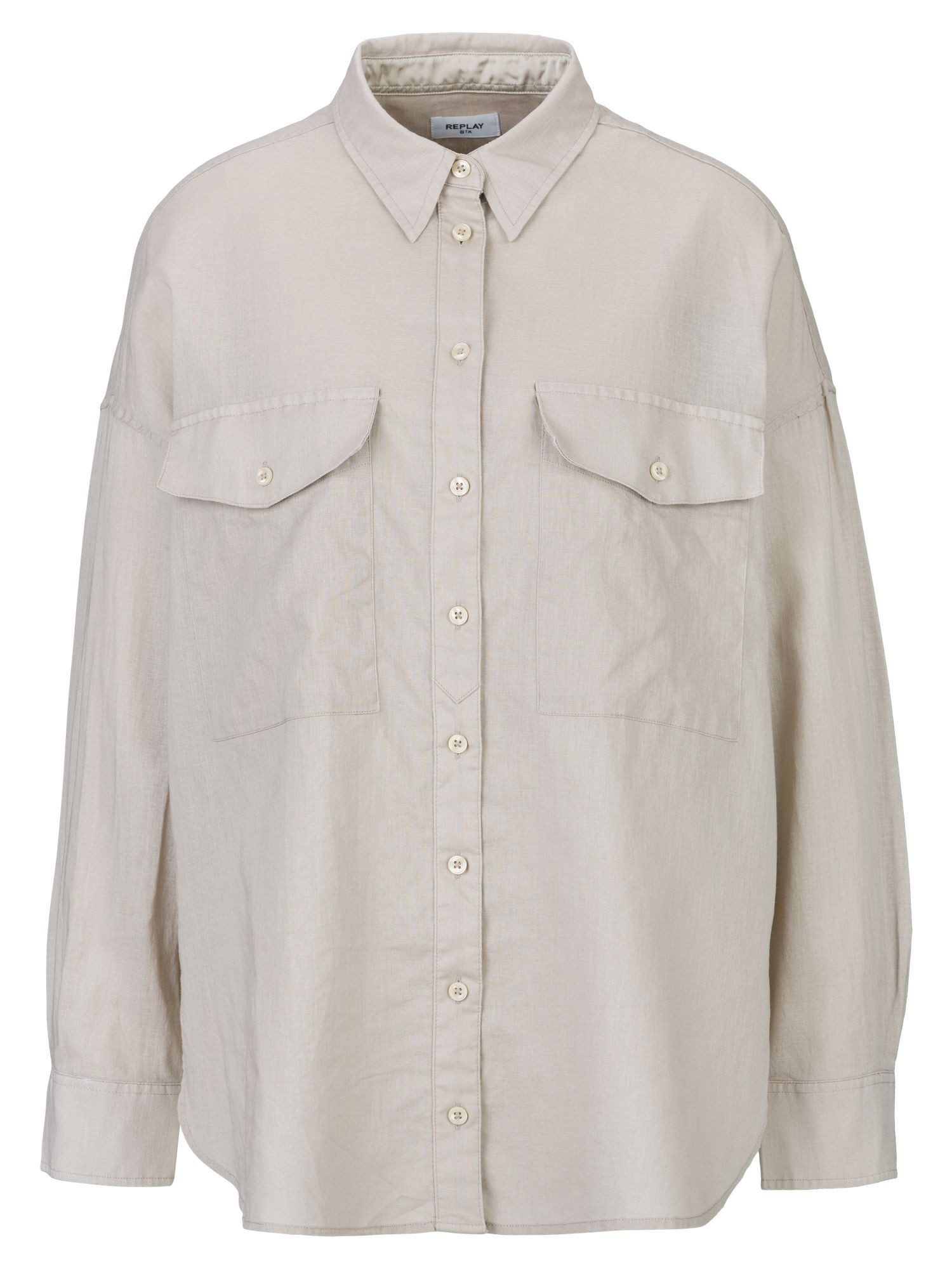 Replay Hemdbluse COTTON LINEN günstig online kaufen