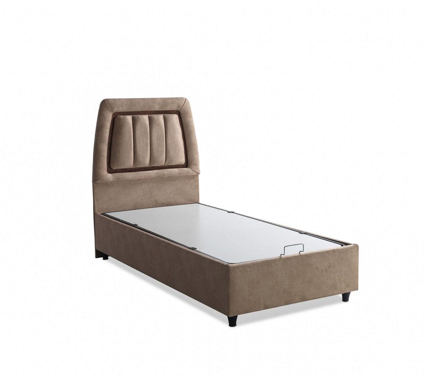Beige Made Bett Modern Polster Bett Betten (Bett), In Möbel Design Luxus Europe Schlafzimmer JVmoebel