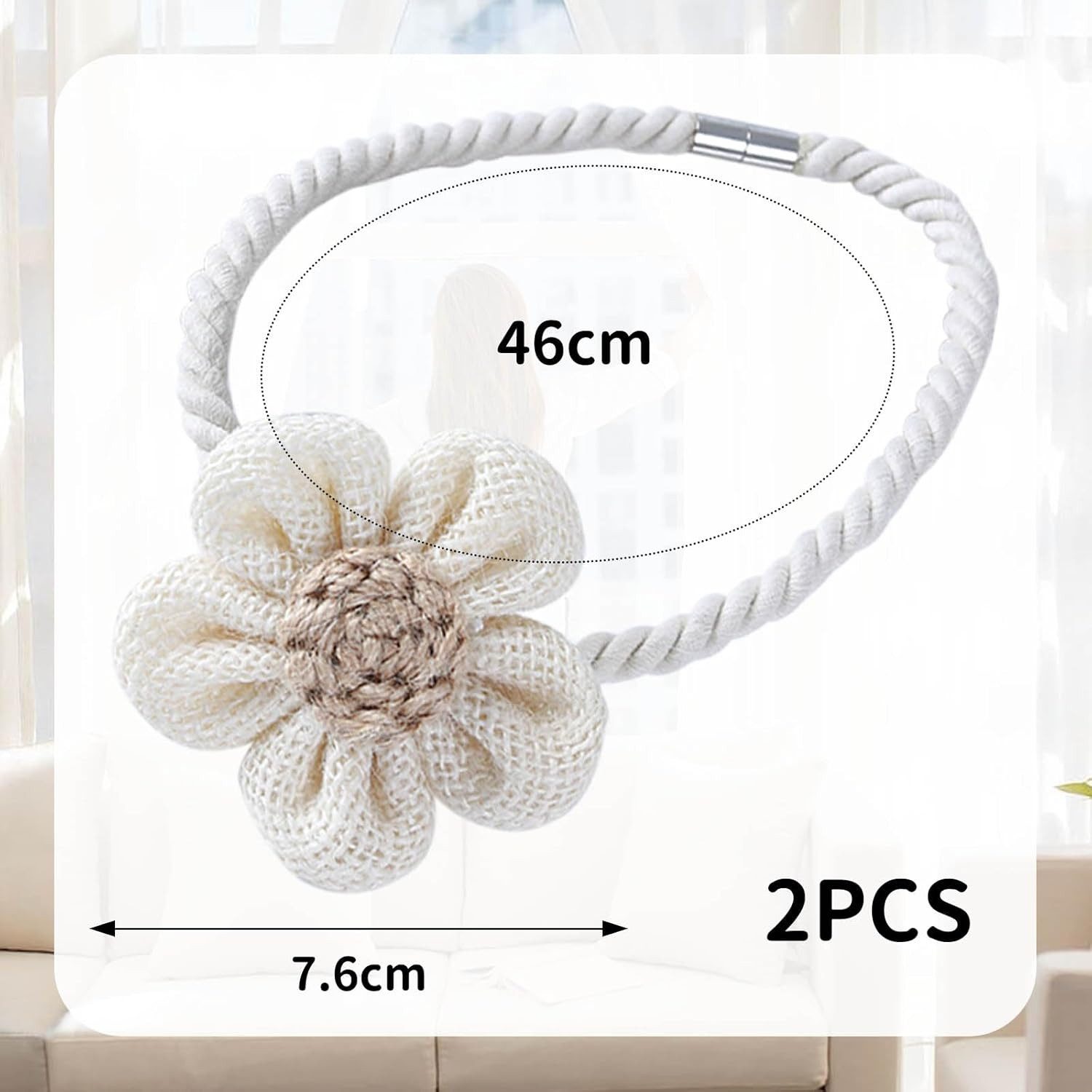 Coonoor Raffhalter 4 cm Durchmesser, für Wohnzimmer Schlafzimmer Dekoration