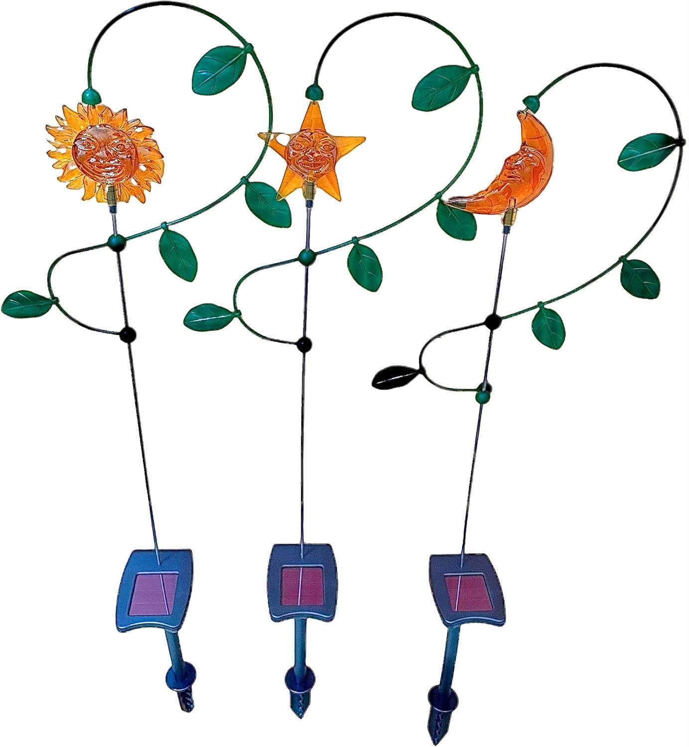 Quelle LED Solarleuchte Solarstecker, 3er Set Sonne, Mond und Sterne