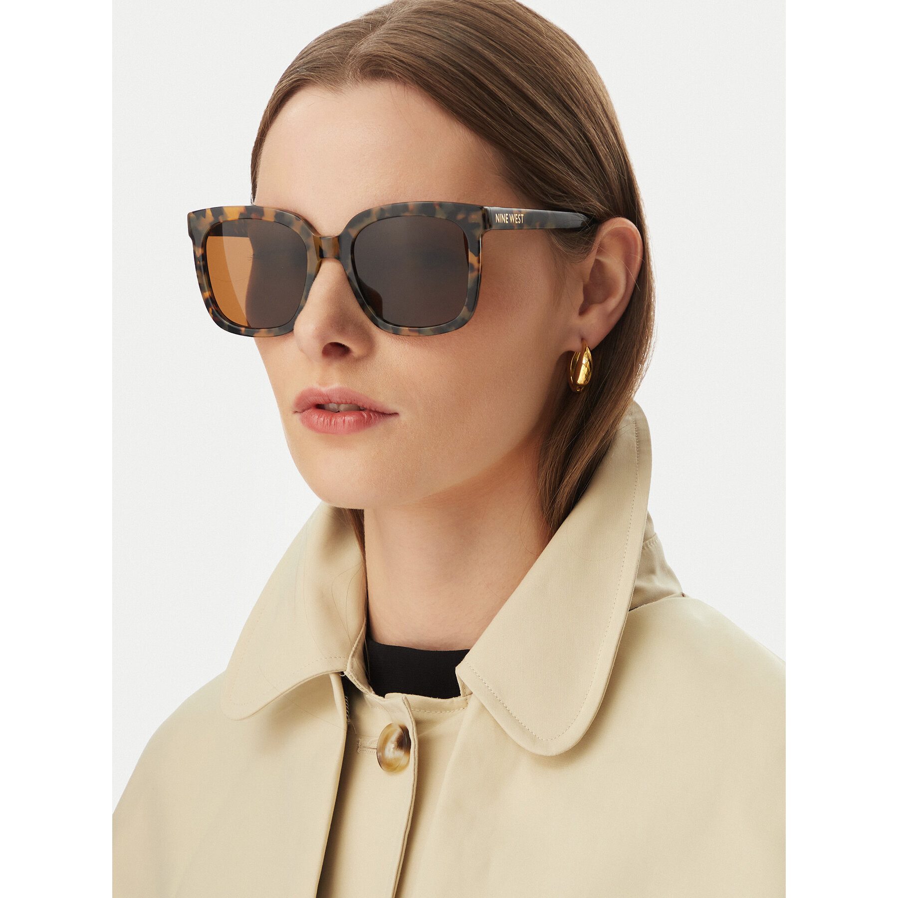 Nine West Sonnenbrille Braune Damen-Sonnenbrille von Nine West