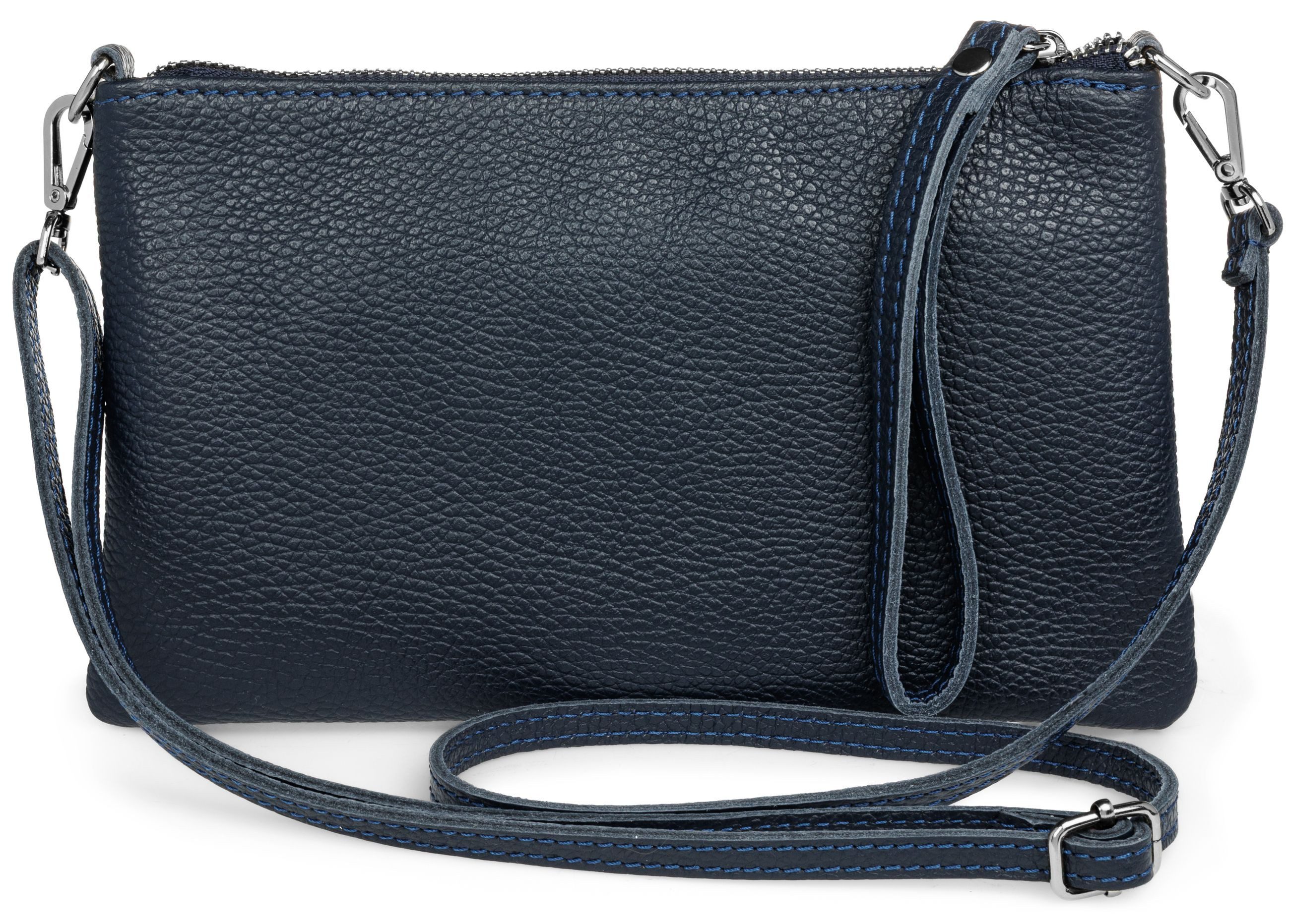Caspar Clutch Abendtasche Kompakte Damen Leder Tasche - CLASSIC LINE - Modell No.834, leicht, elegant & unempfindlich - 100% Echtleder - Handmade in Italy