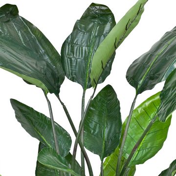 Kunstbaum Strelitzie Paradiesvogelblume Kunstpflanze Künstliche Pflanze 120 cm, Decovego