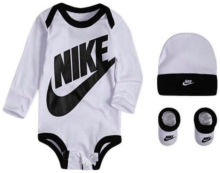 Nike Sportswear Erstausstattungspaket FUTURA white LOGO / (Set, 3-tlg) BOO LS HAT BODYSUIT 