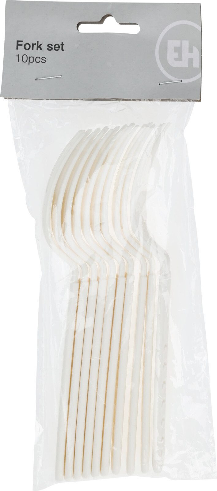 Koopman Tafelgabel Kunststoff 3 Farben 10/20 Tlg. Set (10 Stück), 10tlg, Kunststoff, Campinggabel, Kuchengabel, 18cm