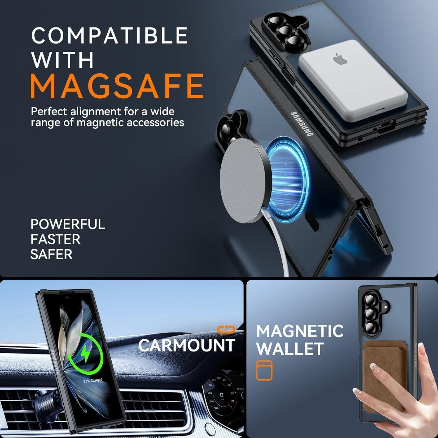 LuxusKollektion Smartphone-Hülle Handyhülle Z Fold7 MagSafe Anti Fingerabdruck Z Fold 7 Schwarz – Bild 3 von 5
