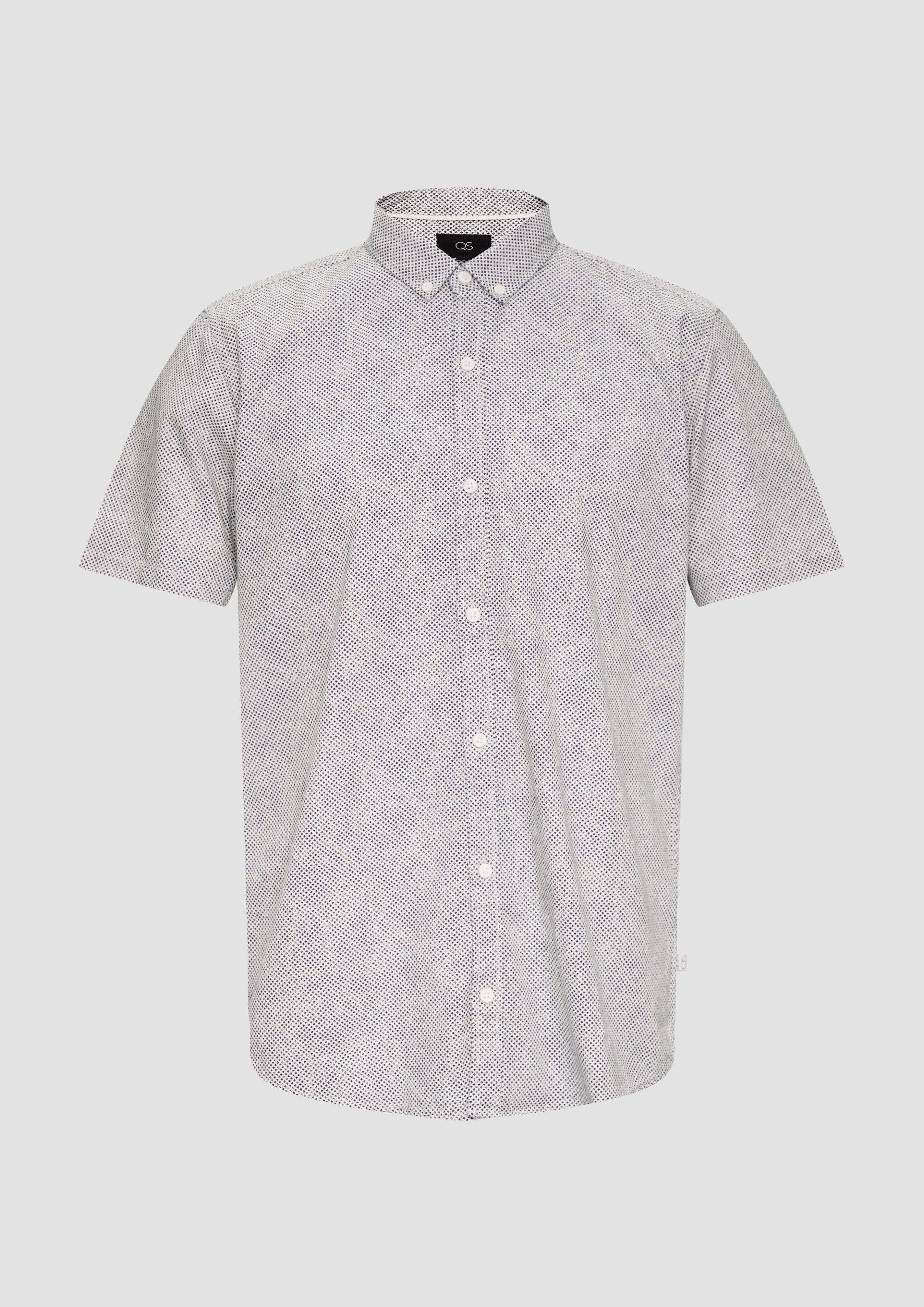 QS Kurzarmhemd Regular: Kurzarmhemd mit All-over-Print günstig online kaufen