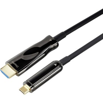 Renkforce 4K USB-C® auf HDMI Glasfaser-Hybridkabel (AOC) 10 HDMI-Kabel