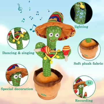 Novzep Lernspielzeug Singender Tanzender Sprechender Kaktus,mit Liedern,Nachsprechen (1-St)