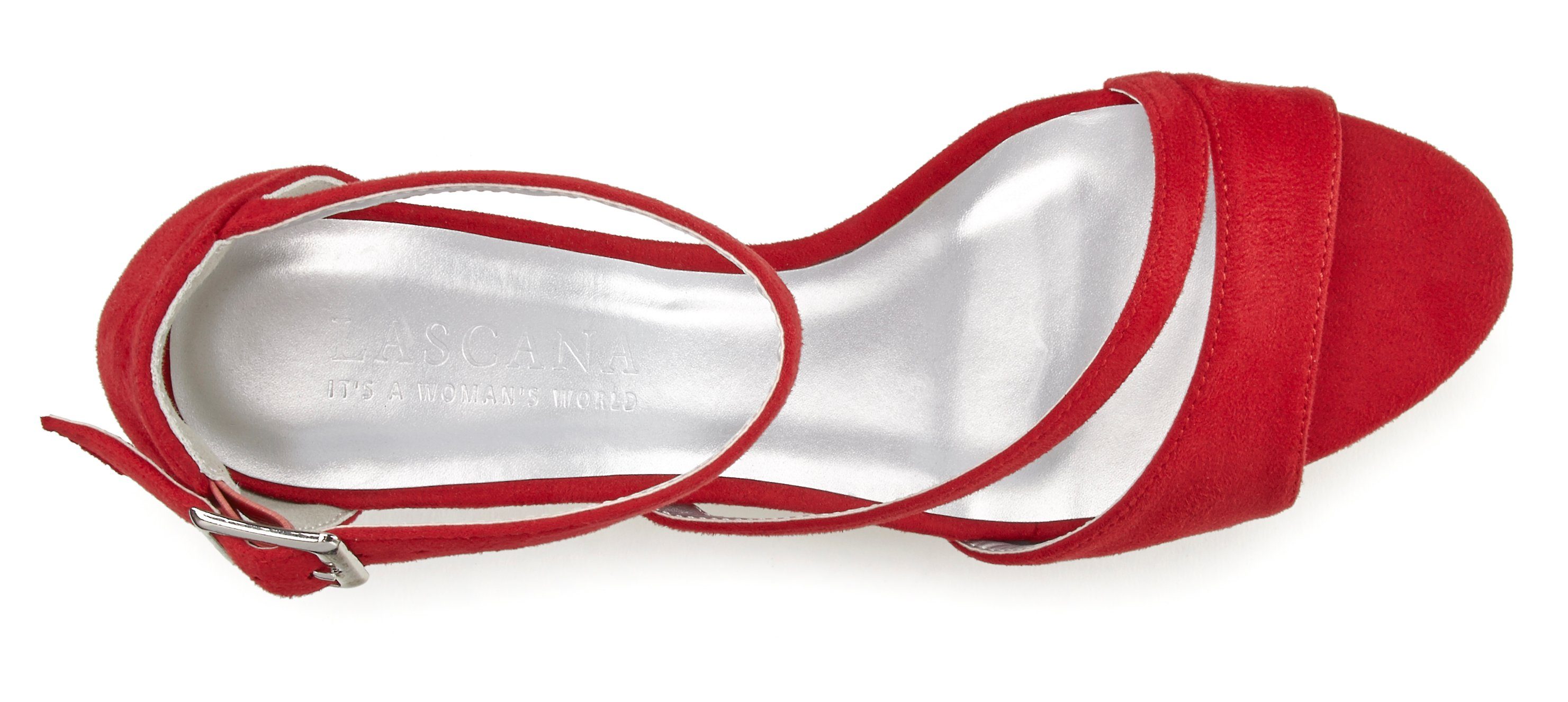 LASCANA offener Schuh, Riemchensandalette, Sommerschuh Sandalette High-Heel-Sandalette mit Riemchen VEGAN