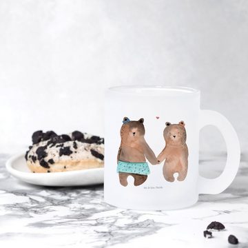 Mr. & Mrs. Panda Teeglas Bär Freundin - Transparent - Geschenk, Bär Freundin Beste Freund Lieb, Premium Glas, Außerordentliches Design