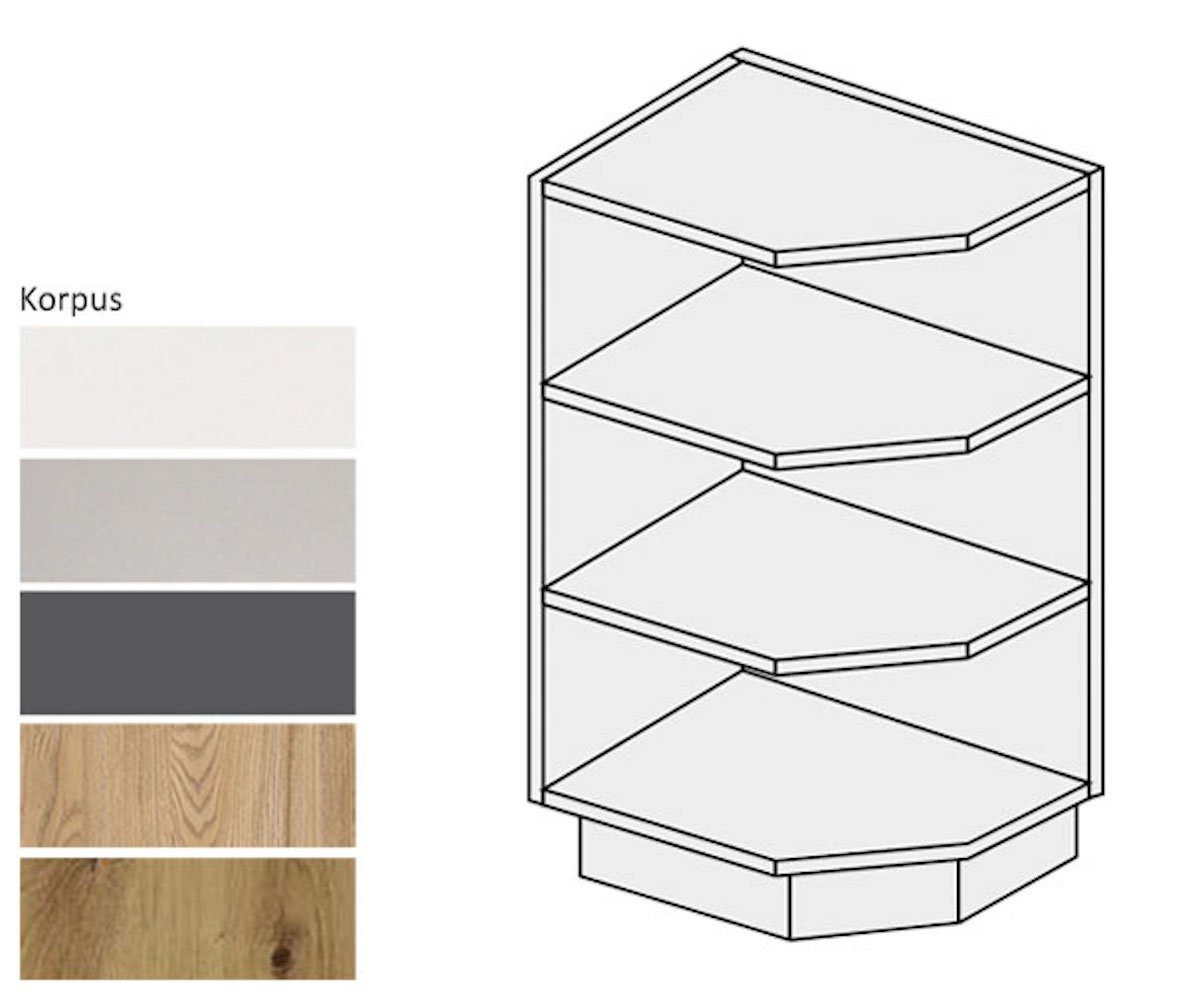 mit Ablageböden Unterschrank Feldmann-Wohnen 30cm Farbe grau wählbar 3