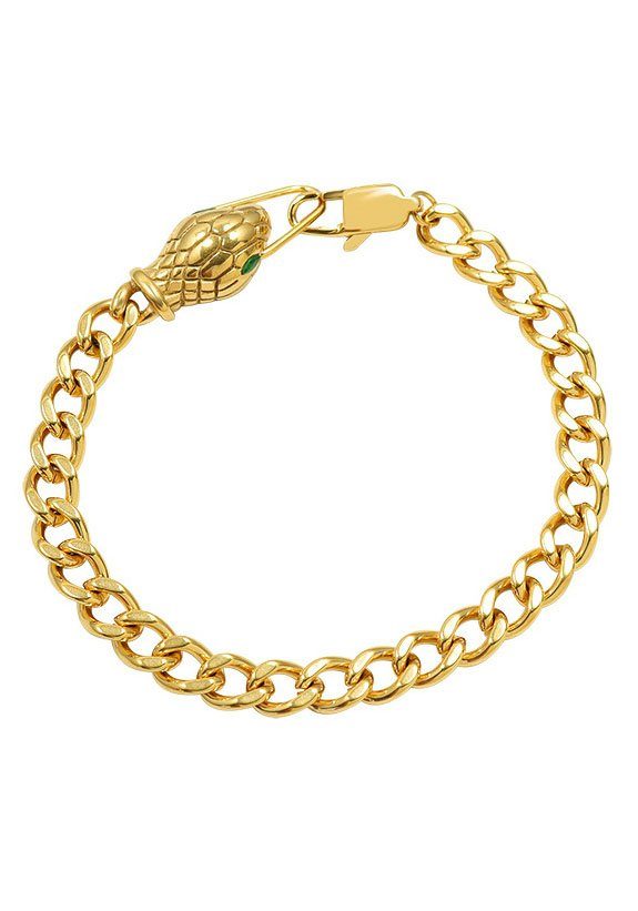 Firetti Armband Schmuck Geschenk Armschmuck Armkette Panzerkette Schlange, Made in Germany - mit Kristall