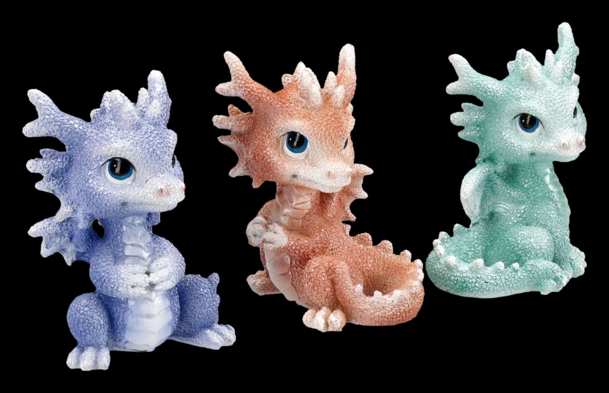 Figuren Shop GmbH Fantasy-Figur Baby Drachen Set – Fantasy Figur Drachenbabys Sammler 3er Set Deko