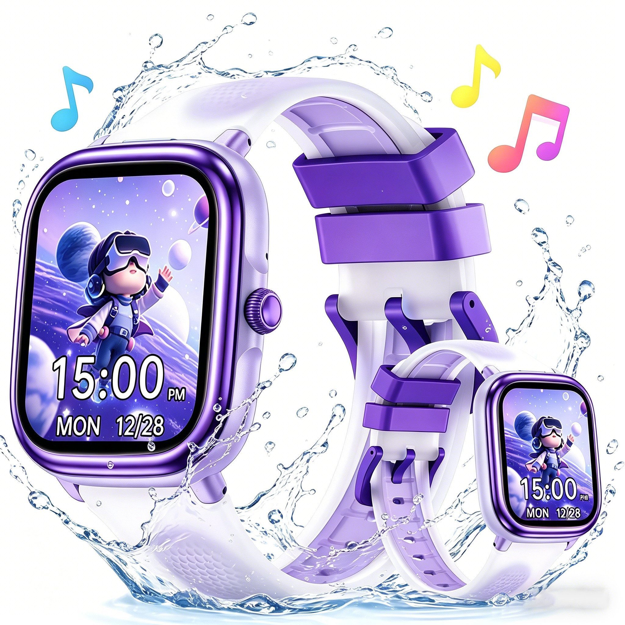 ibettertec Kinderuhr Smartwatch für Jungen und Mädchen Smartwatch Herzfrequenz Schlafmonitor,20+ Sportmodi,Schrittzähler,Wecker,Kindergeschenke für Teenager ab 5 Jahren, IP68 wasserdichte Fitness Aktivitäts Tracker Uhr