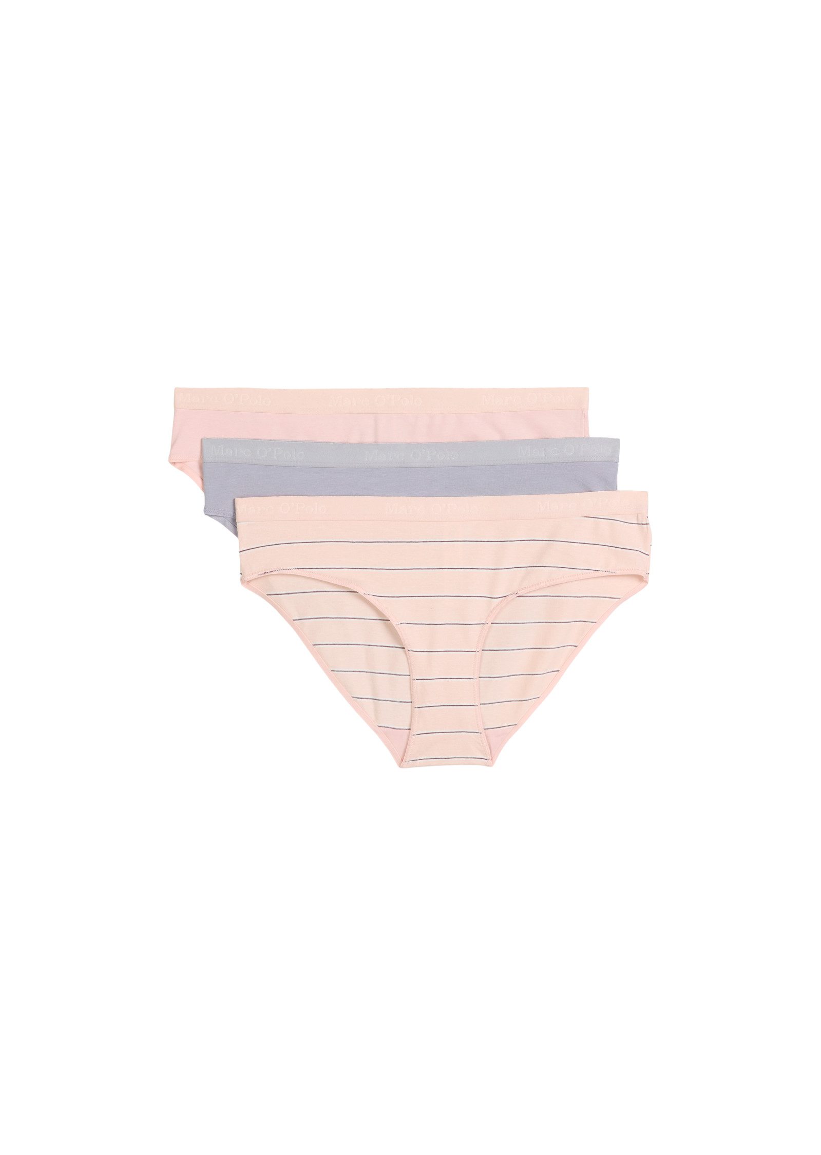 Marc O'Polo Hüftslip Essentials (3er Pack) Baumwollmix, elastischer Bund, atmungsaktiv