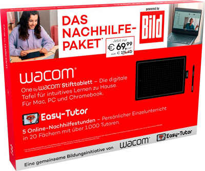 Wacom One by Wacom Nachhilfepaket Grafiktablett (10,1", 0 GB, Windows)