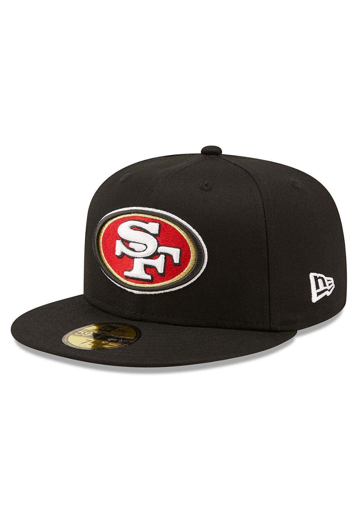 New Patch 49ers Cap Fitted Schwarz FRANCISCO Side 59Fifty New Era SAN