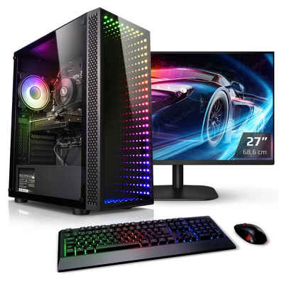 Kiebel Allround PC-Komplettsystem (27", AMD Ryzen 5 AMD Ryzen 5 4600G, Radeon Vega, 32 GB RAM, 1000 GB SSD, ARGB-Beleuchtung, WLAN)