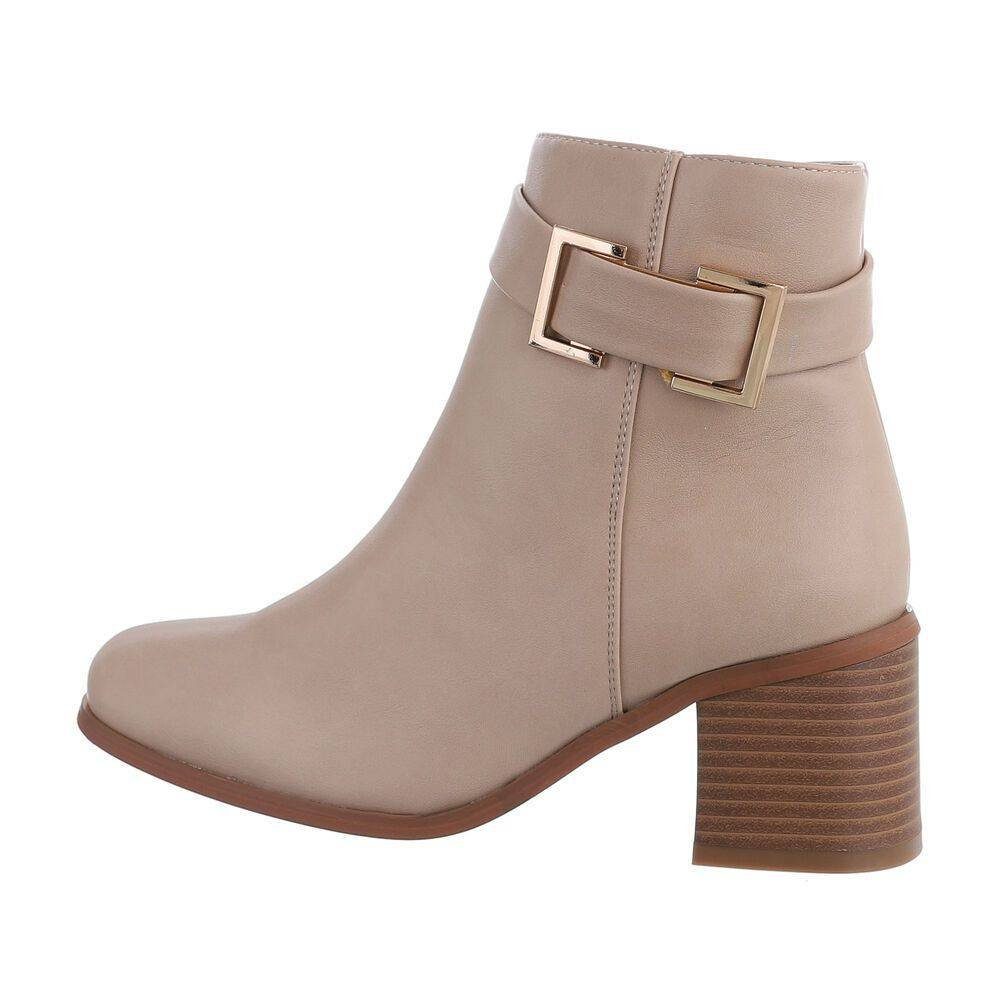 Ital-Design Damen Elegant Stiefelette (76771848) Blockabsatz Klassische Stiefeletten in Beige. Reduzierter Preis € 28,99. Unverbindliche Preisempfehlung € 50,99