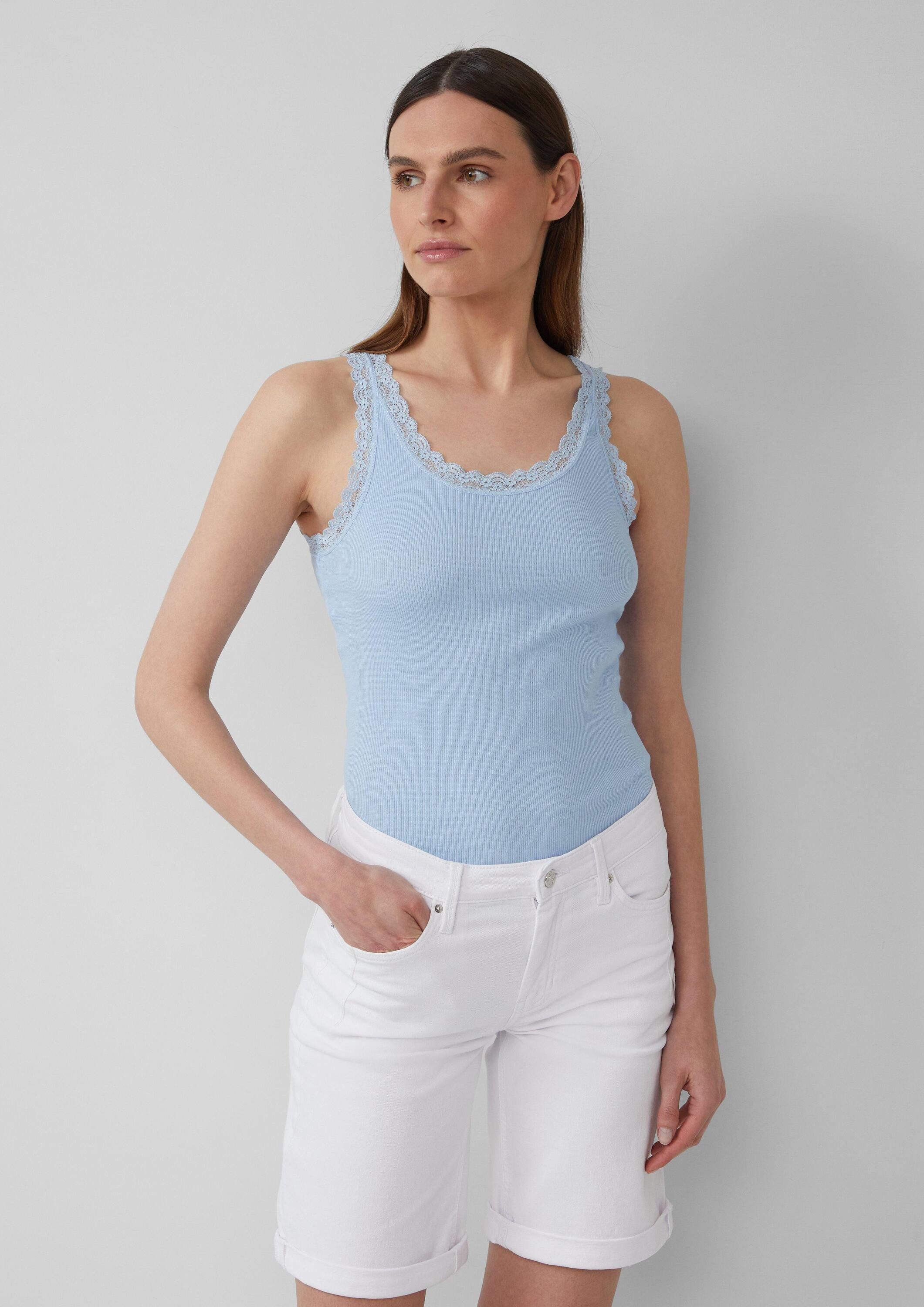 s.Oliver Muscleshirt T-Shirt Geripptes Slim-Fit-Tanktop mit günstig online kaufen