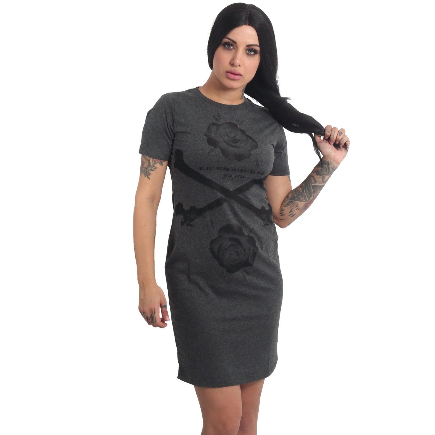 YAKUZA Shirtkleid Rose Cross günstig online kaufen