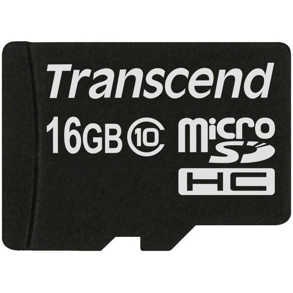 Transcend MicroSDHC Karte 16GB Class 10 ohne SD-Adapter TS16GUSDC10 Speicherkarte