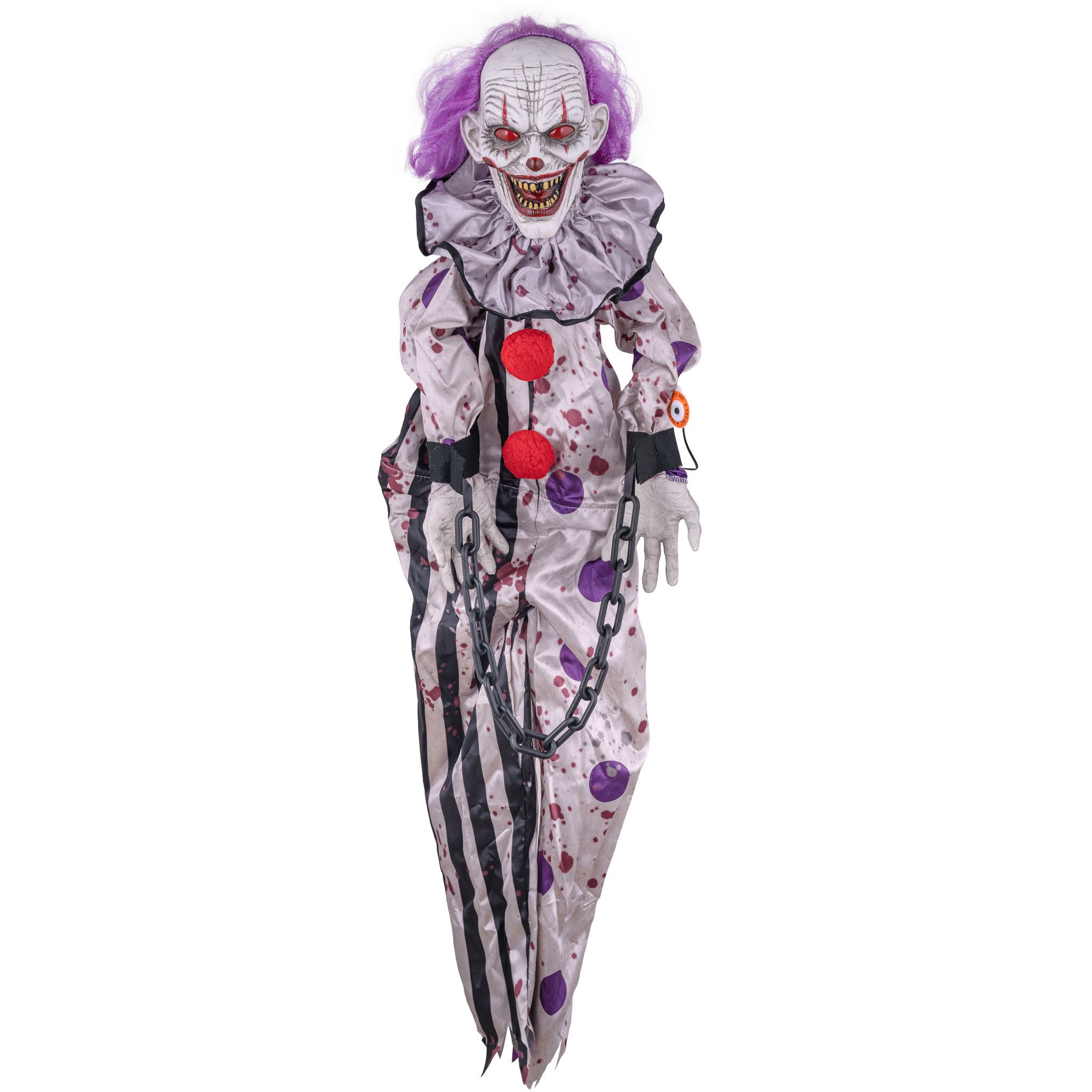 Funny Fashion Dekoobjekt Hänge Figur Clown Animiert 110cm, Mehrfarbig