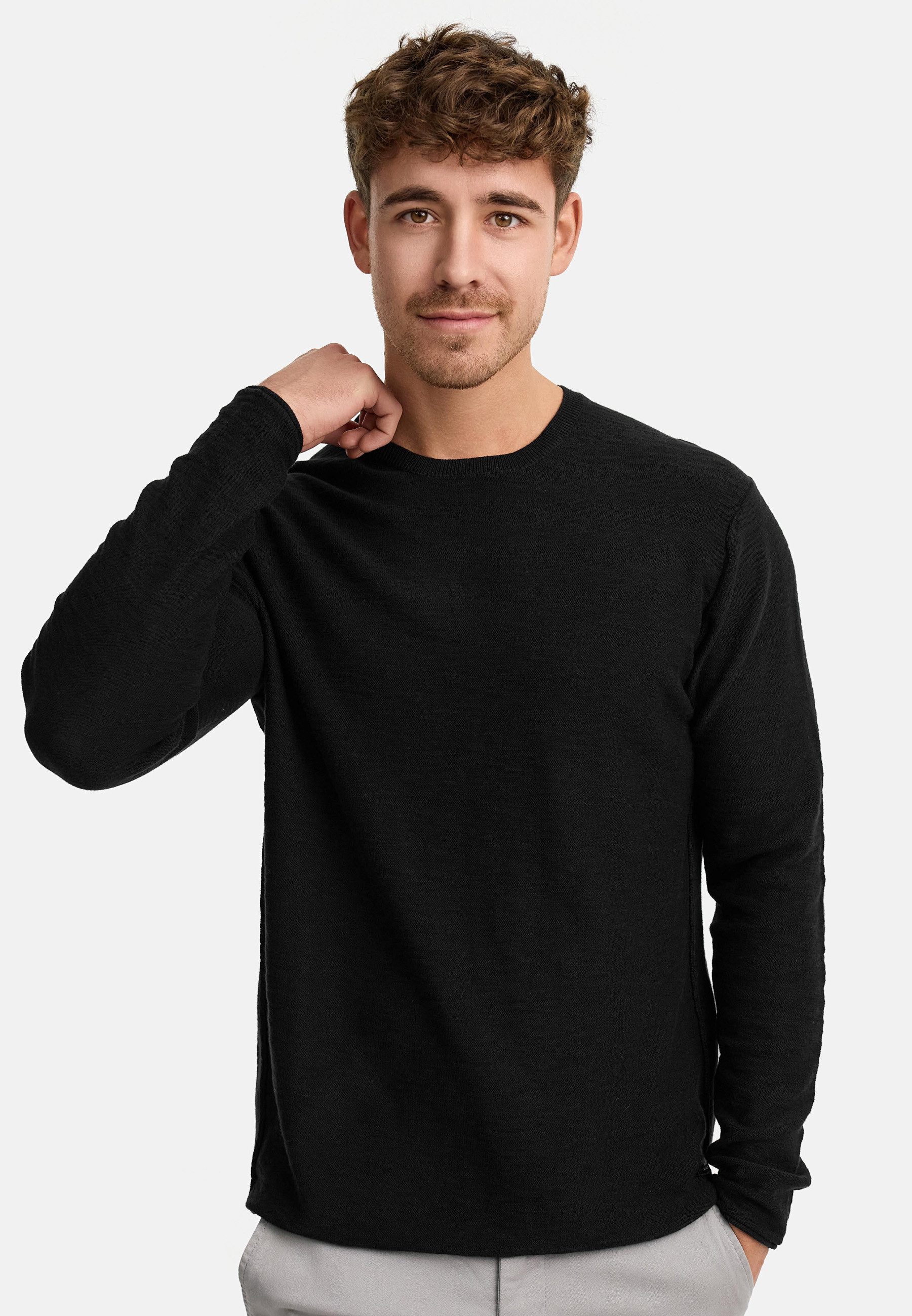 Indicode Strickpullover INMacedonio Langarmshirt mit klassischem günstig online kaufen