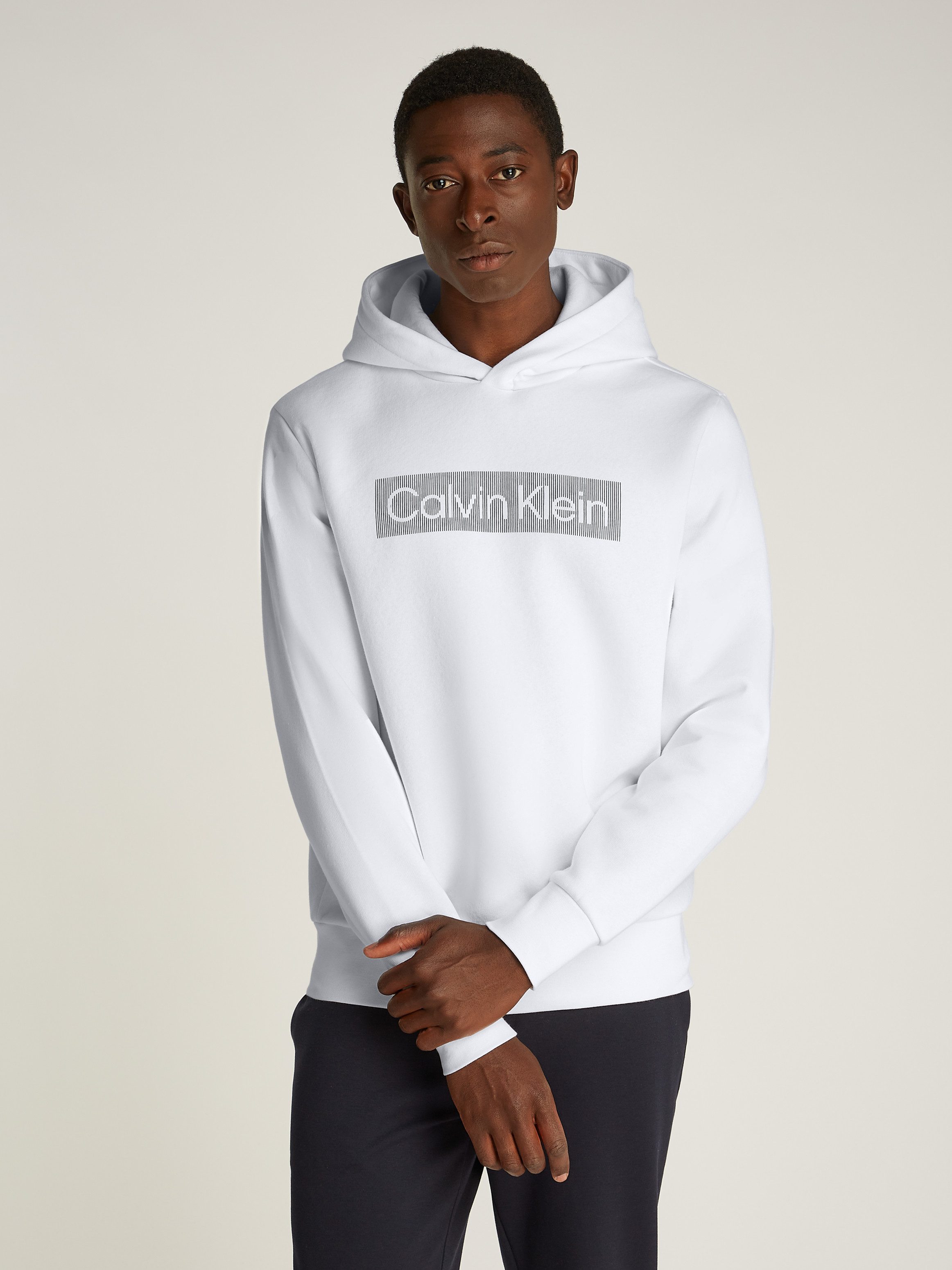 Kapuzensweatshirt BOX STRIPED LOGO HOODIE