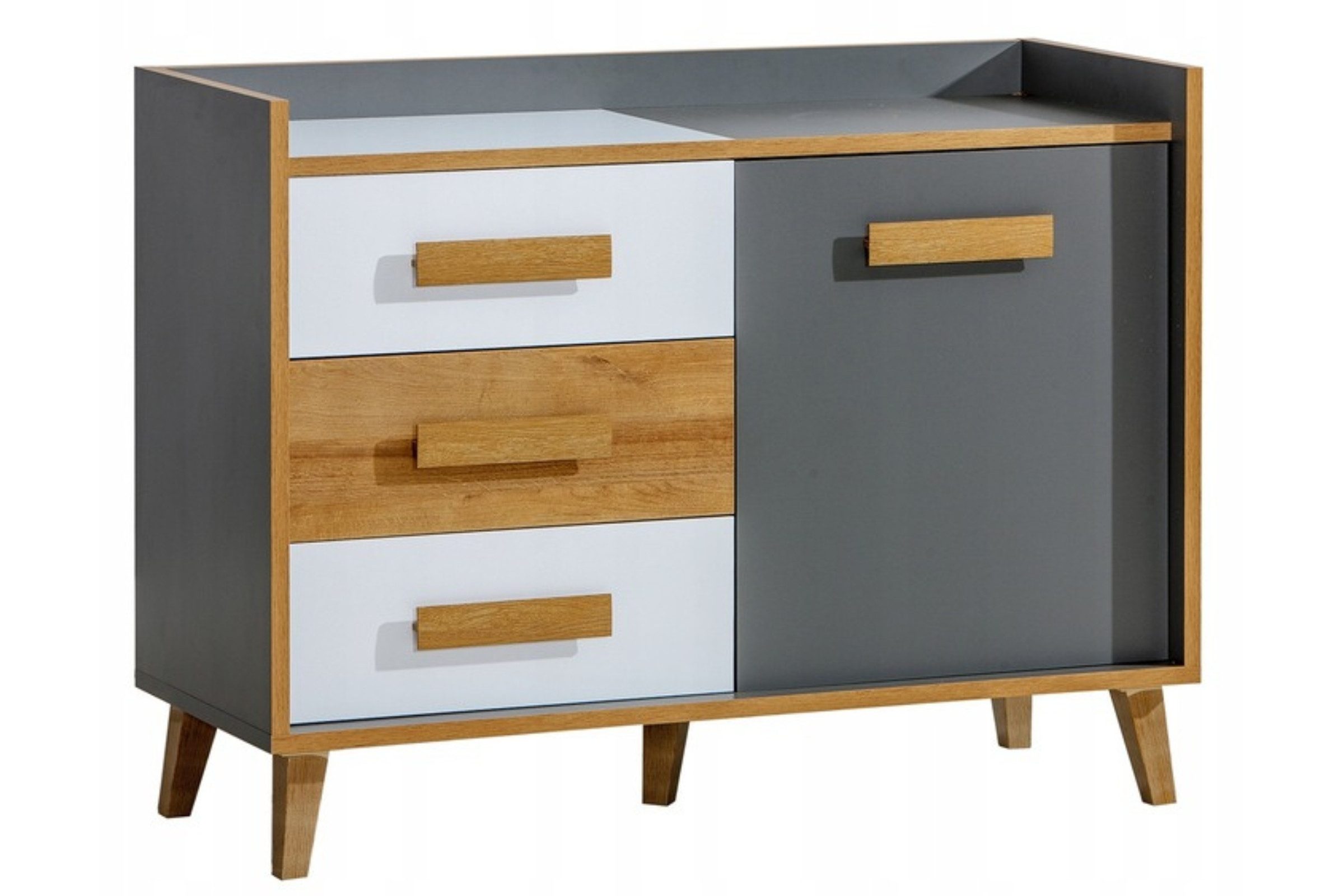 Kommode WILLY 6 Sideboard mit 3 Schubladen 120 cm breit
