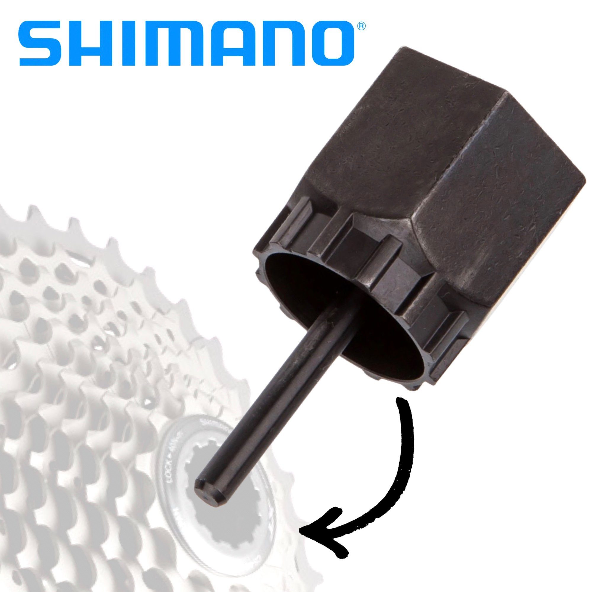 Shimano Fahrrad-Montageständer Shimano Kassettenabzieher TL-LR15 Kassettenverschluss Ring Centerlock