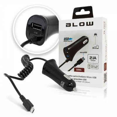 BLOW Universal Auto KFZ Handy Ladegerät 2A Micro USB mit Kabel Smartphone-Ladegerät
