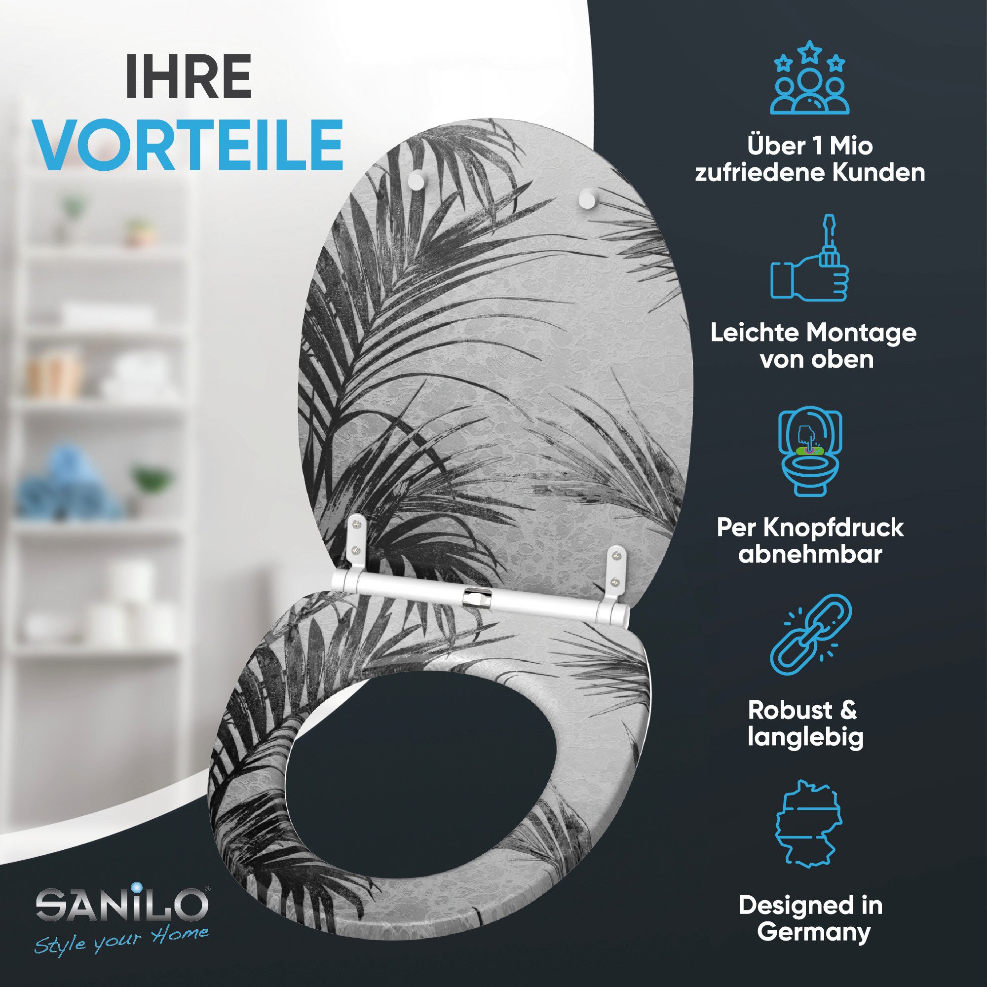 Sanilo WC-Sitz mit Absenkautomatik & Top Fix in vielen Designs, hochwertig, günstig online kaufen