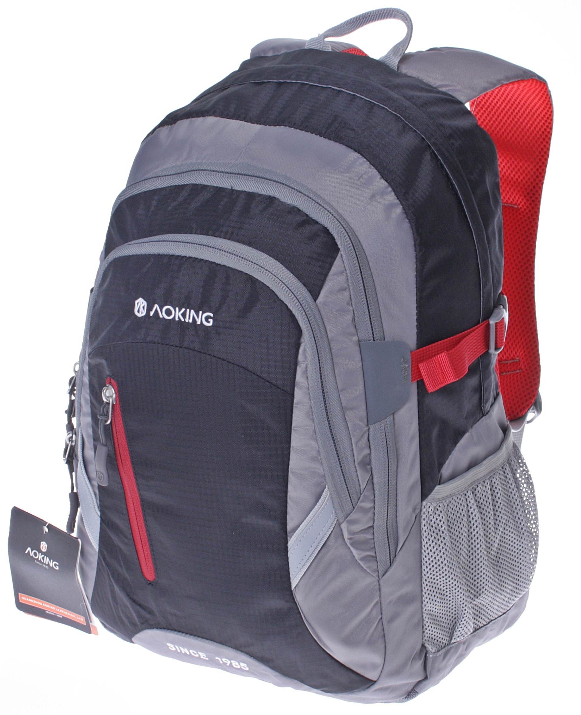 SHG Freizeitrucksack ֎ Rucksack Sportrucksack Reiserucksack Schulrucksack Tagesrucksack (JN-47208-Schwarz)