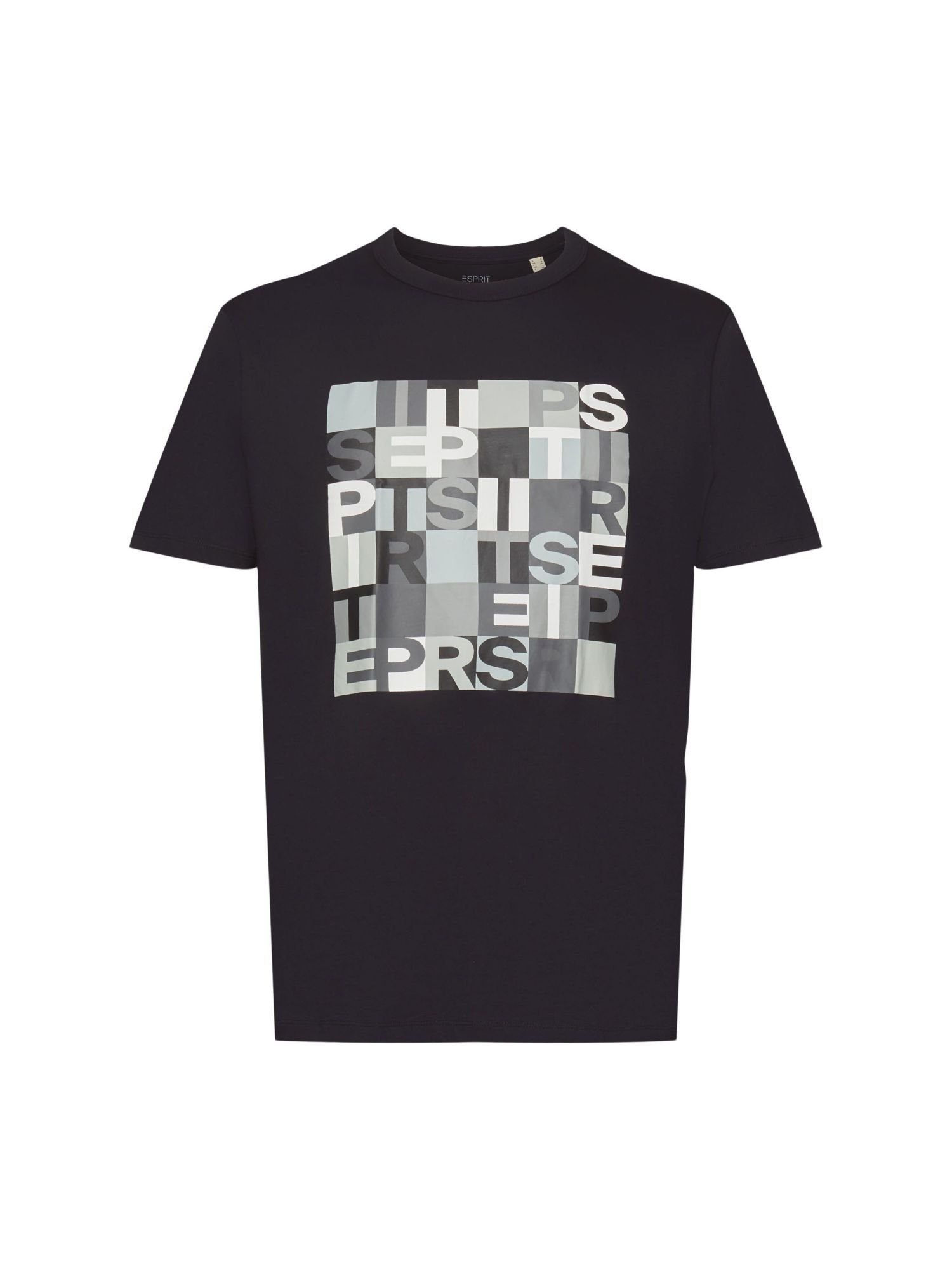 (1-tlg) mit T-Shirt T-Shirt Logo-Print, Bio-Baumwolle Esprit BLACK