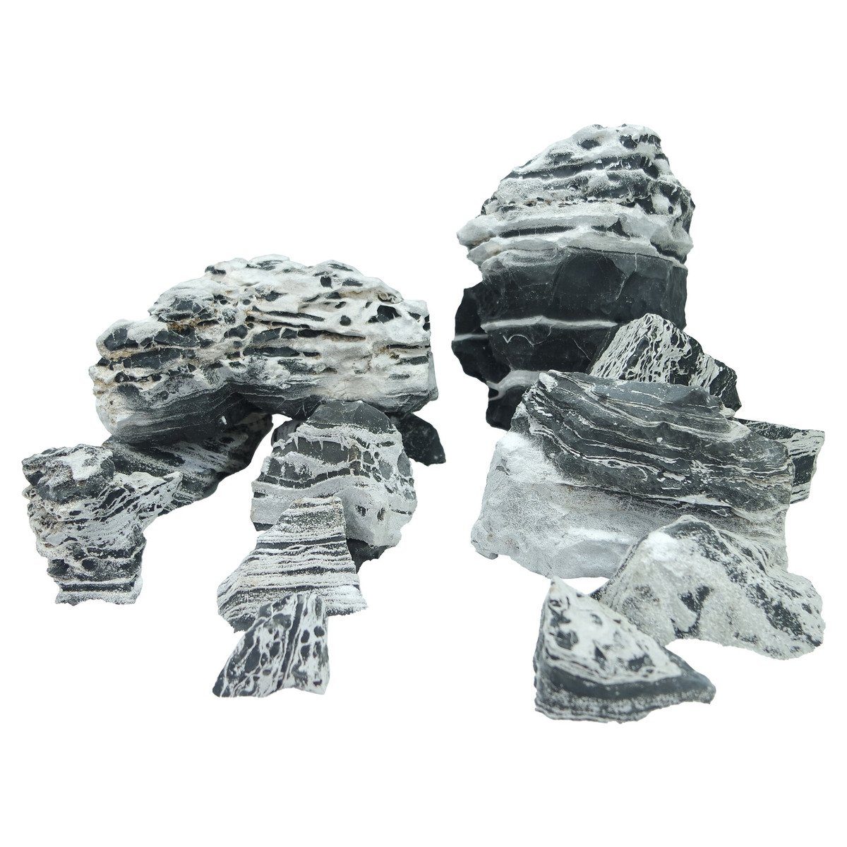 Aquariendeko Aquarium Dekoration Cloudy grau
