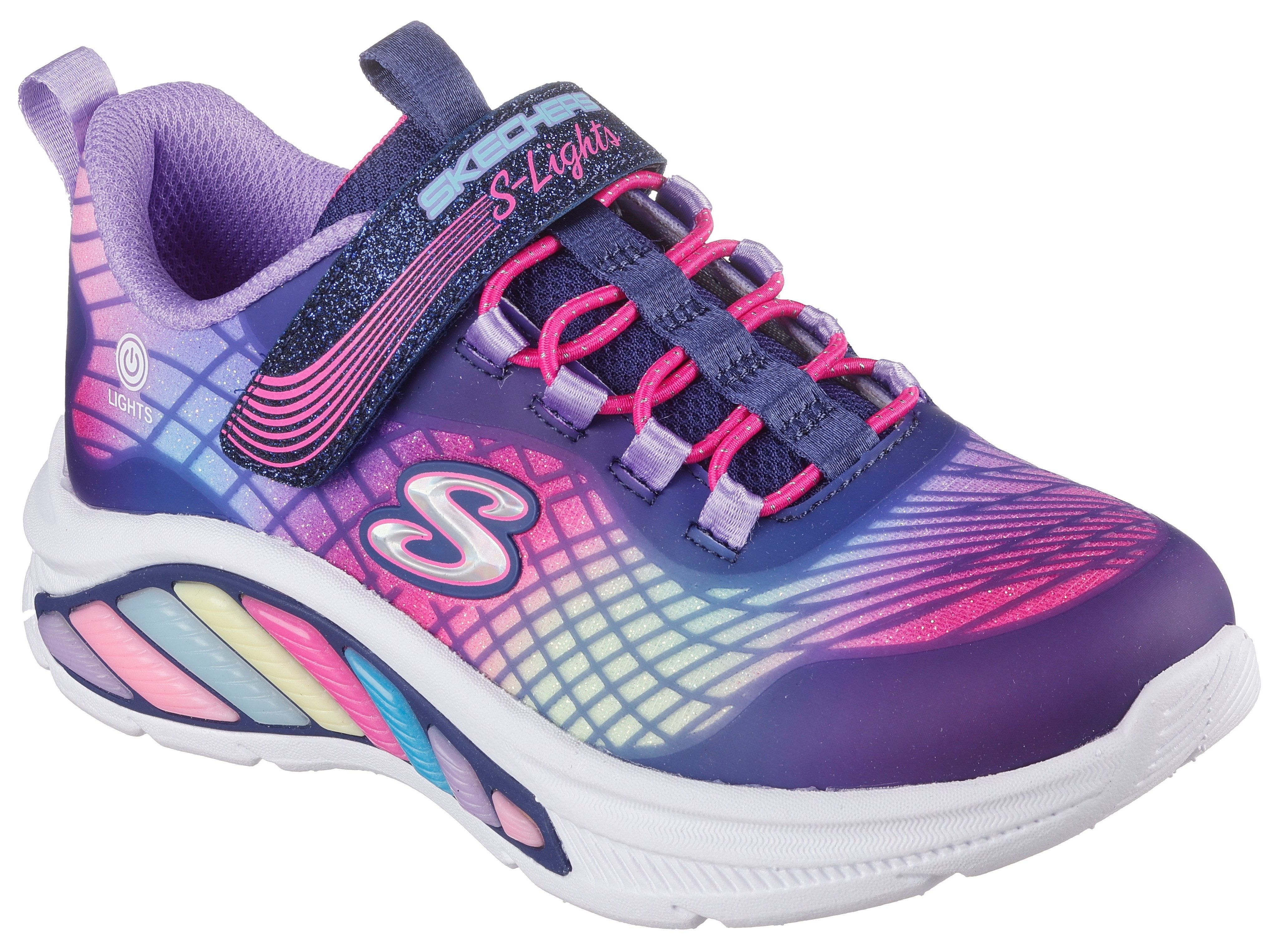 Skechers RAINBOW CRUISERS Sneaker Kinderschuh mit Farbverlauf, Größenschablone zum Download