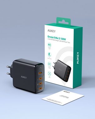 AUKEY PA-B7S Smartphone-Ladegerät (3x USB-C & 1x USB-A Anschluss für iPhone, Android Handys und Laptops)