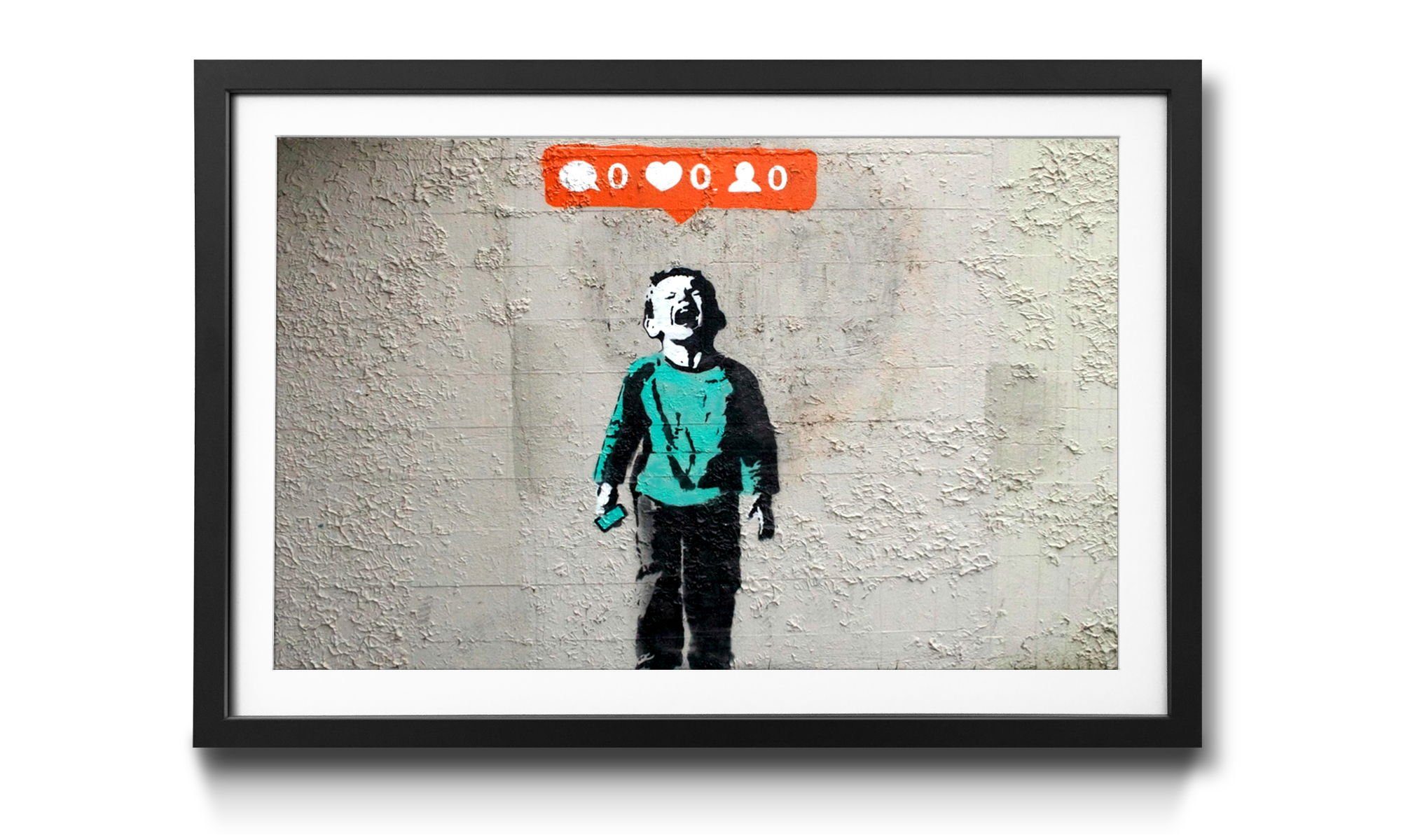 WandbilderXXL Kunstdruck No Likes, Banksy, Wandbild, in 4 Größen erhältlich