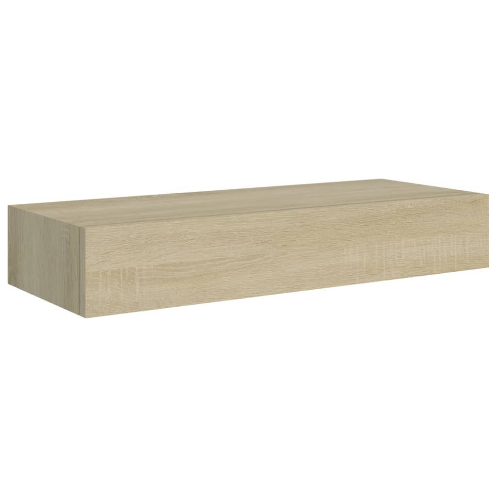 vidaXL Wandregal Wandregal Schubladenregal Eichenoptik 60x23,5x10 günstig online kaufen